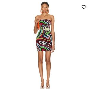 Emilio Pucci Marmo Print smocked mini dress, only worn once